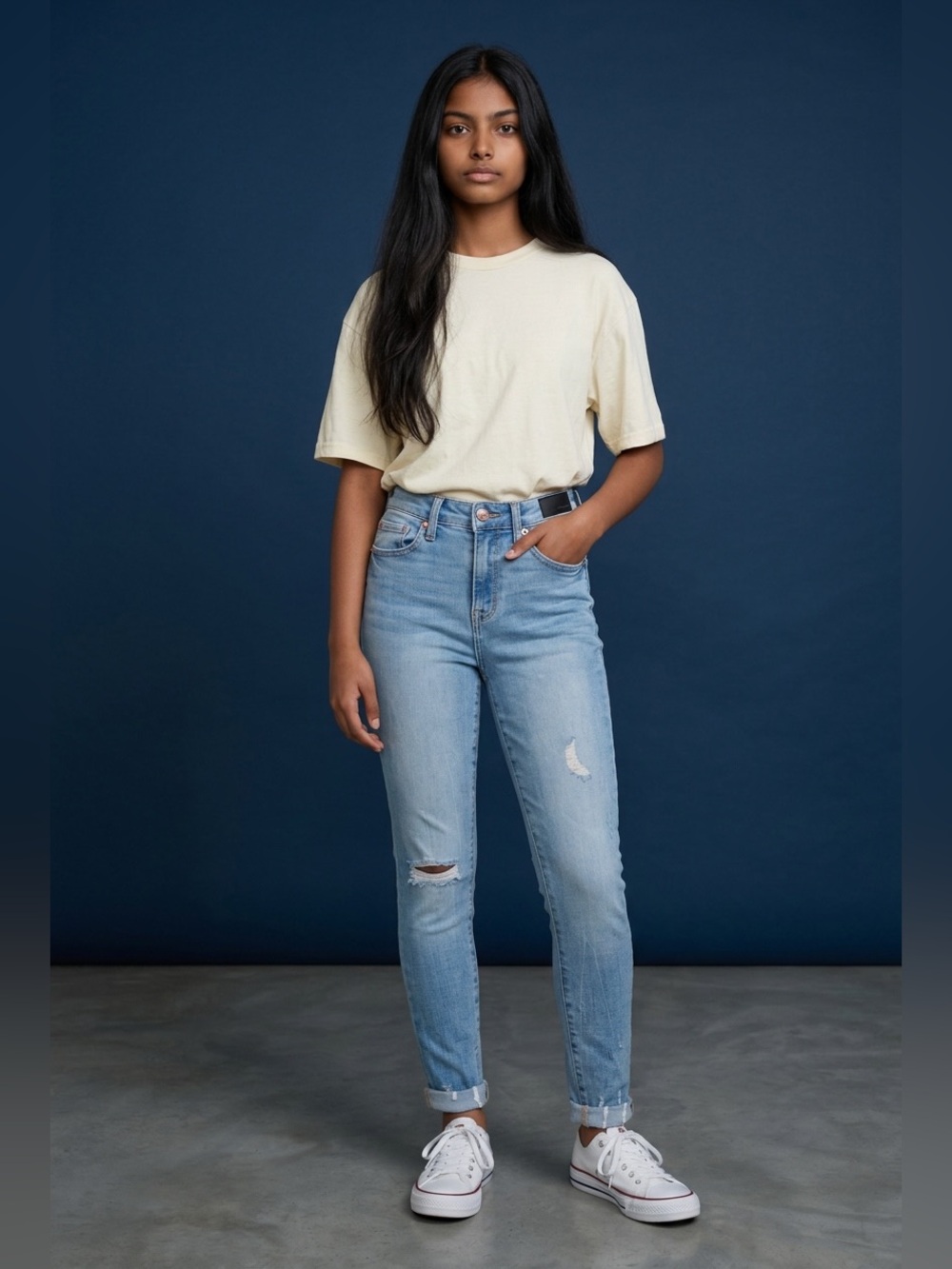Aeropostale Jeans Juniors Blue Distressed Look FLEX EFFECTS SIZE 00